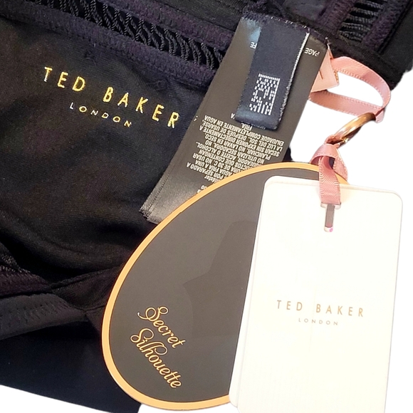 NWT Ted Baker Pointelle Deep V Plunge Swimsuit in Black 4 - Picture 6 of 11